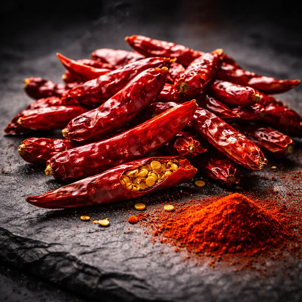 Stemless Dry Indian Red Chilli Teja Sannam - Kiran Enterprises